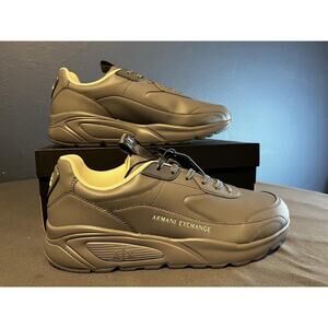 Armani Exchange Men Sneakers with Logo shoes size 11 Gray new with box